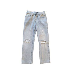 Levi's Made& Crafted 501 Straight Jeans Salt Bleached Light Women's 25